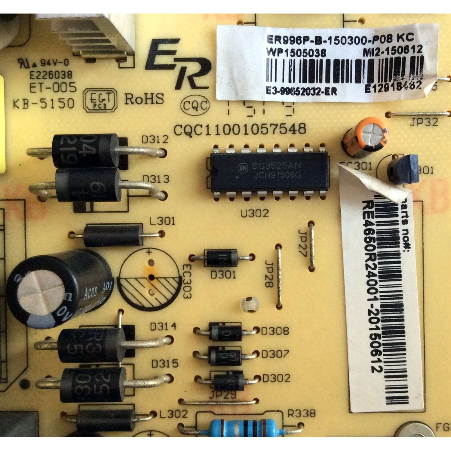 FUENTE DE PODER PARA TV RCA / NUMERO DE PARTE RE4650R24001 / AE0050321 / ER996P-B / CQC11001057548 /  / PANEL ST4761B01-5-12V / MODELOS LED48G45RQ / LRK50G45RQ / LED50B45RQ 5407-LE50B45-A1 / LED50B45RQ / SLD50A45RQ / SLD55A55RQ / SLD58G45RQ - Imagen 3